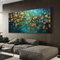 Abstract Tree Leaves Oil Painting On Canvas,Large Wall Art,Original Golden Leaf Landscape Painting,Custom Painting,Living Room Decor Gift - Oil Painting Haven