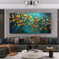 Abstract Tree Leaves Oil Painting On Canvas,Large Wall Art,Original Golden Leaf Landscape Painting,Custom Painting,Living Room Decor Gift - Oil Painting Haven