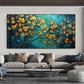 Abstract Tree Leaves Oil Painting On Canvas,Large Wall Art,Original Golden Leaf Landscape Painting,Custom Painting,Living Room Decor Gift - Oil Painting Haven