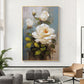 Original White Flower Oil Painting on Canvas,Large Wall Art,Abstract Floral Painting,Minimalist Art,Custom Painting,Living Room Decor Gift - Oil Painting Haven