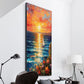 Original Nautical Oil Painting On Canvas, Large Wall Art, Abstract Ocean Sunset Landscape Painting, Custom Painting, Living Room Wall Decor - Oil Painting Haven