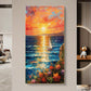 Original Nautical Oil Painting On Canvas, Large Wall Art, Abstract Ocean Sunset Landscape Painting, Custom Painting, Living Room Wall Decor - Oil Painting Haven