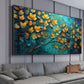 Abstract Tree Leaves Oil Painting On Canvas,Large Wall Art,Original Golden Leaf Landscape Painting,Custom Painting,Living Room Decor Gift - Oil Painting Haven