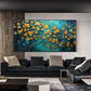 Abstract Tree Leaves Oil Painting On Canvas,Large Wall Art,Original Golden Leaf Landscape Painting,Custom Painting,Living Room Decor Gift - Oil Painting Haven