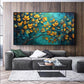 Abstract Tree Leaves Oil Painting On Canvas,Large Wall Art,Original Golden Leaf Landscape Painting,Custom Painting,Living Room Decor Gift - Oil Painting Haven