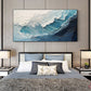 Hand-Painted Ocean Wave Canvas Painting, Abstract Wall Art for Living Room Decor - Oil Painting Haven