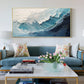 Hand-Painted Ocean Wave Canvas Painting, Abstract Wall Art for Living Room Decor - Oil Painting Haven