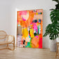 Hand-painted abstract art - vibrant color oil painting - Oil Painting Haven