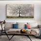 Abstract Tree of Life Painting on Canvas, Original Gray Tree Painting, Large Wall Art, Minimalist Art Custom Painting Living Room Home Decor - Oil Painting Haven