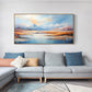 Abstract Mountain Oil Painting on Canvas, Original Blue Sky Painting,Large Wall Art Texture Minimalist Art Custom Painting Living Room Decor - Oil Painting Haven