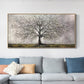 Abstract Tree of Life Painting on Canvas, Original Gray Tree Painting, Large Wall Art, Minimalist Art Custom Painting Living Room Home Decor - Oil Painting Haven