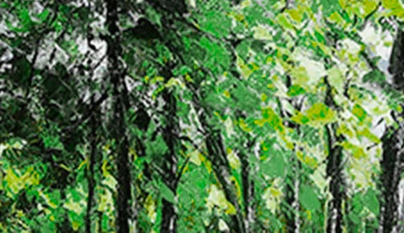 Abstract Forest Oil Painting on Canvas, Large Wall Art, Original Green Tree Landscape Art, Minimalist Custom Painting Living Room Home Decor - Oil Painting Haven Oil Painting Haven