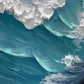 Hand-Painted Ocean Wave Canvas Painting, Abstract Wall Art for Living Room Decor - Oil Painting Haven