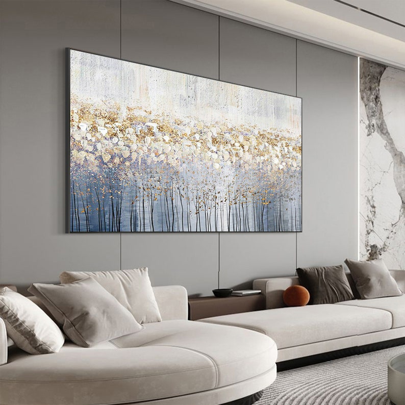 Minimalist Texture Oil Painting on Canvas, Large Wall Art, Original Abstract Flower Painting Cream Decor Custom Painting Living Room Decor - Oil Painting Haven Oil Painting Haven