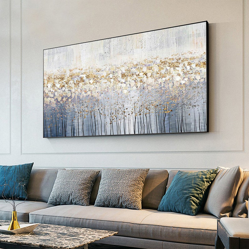 Minimalist Texture Oil Painting on Canvas, Large Wall Art, Original Abstract Flower Painting Cream Decor Custom Painting Living Room Decor - Oil Painting Haven Oil Painting Haven