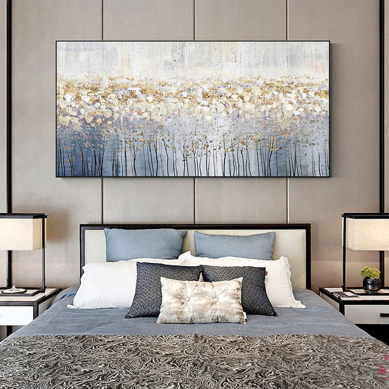 Minimalist Texture Oil Painting on Canvas, Large Wall Art, Original Abstract Flower Painting Cream Decor Custom Painting Living Room Decor - Oil Painting Haven Oil Painting Haven