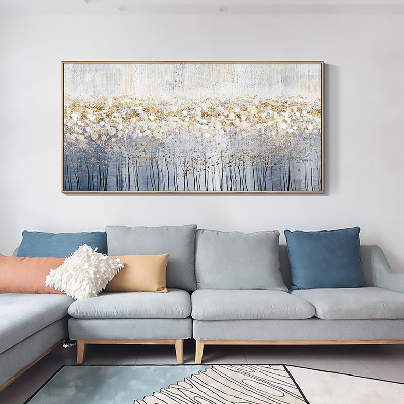 Minimalist Texture Oil Painting on Canvas, Large Wall Art, Original Abstract Flower Painting Cream Decor Custom Painting Living Room Decor - Oil Painting Haven Oil Painting Haven