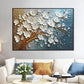 Abstract 3D Flower Oil Painting On Canvas, Large Wall Art Custom Painting Original Texture Floral Wall Art Minimalist Living Room Decor Gift - Oil Painting Haven