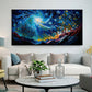 Abstract Sky Landscape Oil Painting on Canvas, Large Wall Art Custom Painting, Original Night Art Minimalist Living Room Wall Decor Gift - Oil Painting Haven