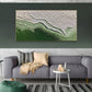 Original Minimalist Beach Oil Painting on Canvas,Abstract Texture Green Ocean Wave Painting,Custom Painting,Large Wall Art Living Room Decor - Oil Painting Haven