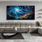 Abstract Sky Landscape Oil Painting on Canvas, Large Wall Art Custom Painting, Original Night Art Minimalist Living Room Wall Decor Gift - Oil Painting Haven