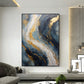 Abstract Gold Foil Texture Oil Painting On Canvas, Large Wall Art Custom Painting,Original Blue Wall Decor Minimalist Living Room Decor Gift - Oil Painting Haven