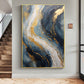 Abstract Gold Foil Texture Oil Painting On Canvas, Large Wall Art Custom Painting,Original Blue Wall Decor Minimalist Living Room Decor Gift - Oil Painting Haven