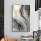 Abstract Gold Foil Texture Oil Painting On Canvas, Large Wall Art Custom Painting,Original Blue Wall Decor Minimalist Living Room Decor Gift - Oil Painting Haven