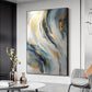 Abstract Gold Foil Texture Oil Painting On Canvas, Large Wall Art Custom Painting,Original Blue Wall Decor Minimalist Living Room Decor Gift - Oil Painting Haven