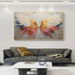 Original Angel Wing Oil Painting On Canvas, Large Wall Art Abstract Gold Wing Art Custom Painting Minimalist Home Decor Personalized Gift - Oil Painting Haven