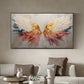 Original Angel Wing Oil Painting On Canvas, Large Wall Art Abstract Gold Wing Art Custom Painting Minimalist Home Decor Personalized Gift - Oil Painting Haven