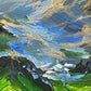 Original Mountain Oil Painting On Canvas, Large Wall Art Abstract Green Landscape Painting, Custom Painting Modern Living Room Wall Decor - Oil Painting Haven