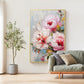 Original Pink Flower Oil Painting On Canvas, Large Wall Art Abstract Floral Landscape Painting,Custom Painting Modern Living Room Wall Decor - Oil Painting Haven