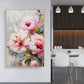 Original Pink Flower Oil Painting On Canvas, Large Wall Art Abstract Floral Landscape Painting,Custom Painting Modern Living Room Wall Decor - Oil Painting Haven