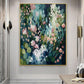 Original Green Flower Oil Painting on Canvas Abstract Green Floral Art Boho Wall Art 3D Textured Painting Modern Living Room Wall Decor - Oil Painting Haven