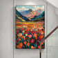 Original Flower Landscape Oil Painting on Canvas, Large Wall Art Abstract Mountain Art Spring Decor Modern Bedroom Wall Decor Home Decor - Oil Painting Haven