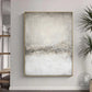 Large gray white abstract painting,Modern minimalist textured wall art,Entrance wall decor,Oil painting on canvas artword for Living room - Oil Painting Haven