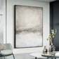 Large gray white abstract painting,Modern minimalist textured wall art,Entrance wall decor,Oil painting on canvas artword for Living room - Oil Painting Haven