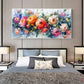 Abstract Rose Flower Oil Painting on Canvas, Large Wall Art, Original Floral Landscape Painting, Texture Wall Decor Living Room Home Decor - Oil Painting Haven