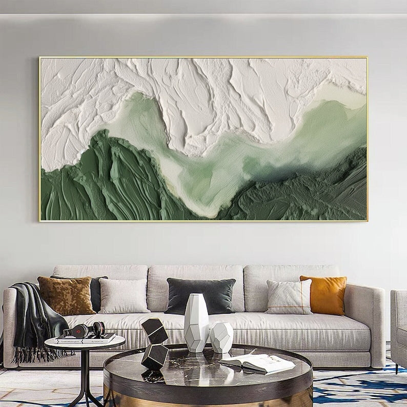 Minimalist Beach Oil Painting on Canvas, Abstract Large Wall Art Custom Painting, Original Texture Ocean Wall Decor Modern Living Room Art - Oil Painting Haven Oil Painting Haven