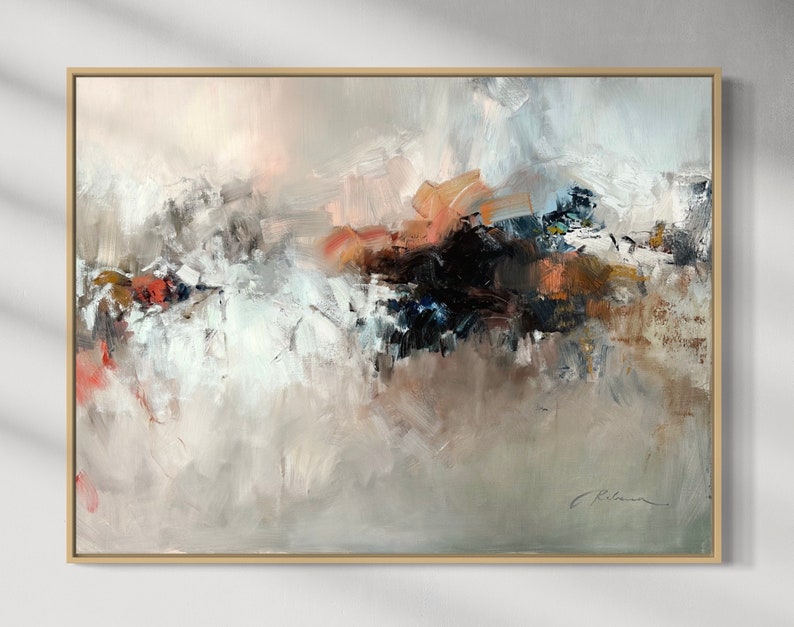 Large Original Abstract Oil Painting, Textured Colorful Original Modern Art, Original Wall Art, Moody Abstract - Oil Painting Haven