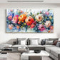 Abstract Rose Flower Oil Painting on Canvas, Large Wall Art, Original Floral Landscape Painting, Texture Wall Decor Living Room Home Decor - Oil Painting Haven