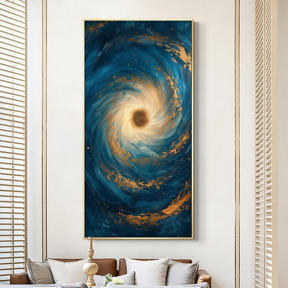 Large Abstract Blue Ocean Waves Oil Painting on Canvas, Original Seascape Acrylic Painting, Modern Boho Wall Art, Living Room Wall Decor - Oil Painting Haven Oil Painting Haven