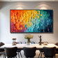 Original Colorful Texture Oil Painting On Canvas, Large Wall Art, Abstract Minimalist Blue Wall Art, Custom Painting, Modern Living Room Art - Oil Painting Haven