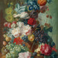 Fruit and Flowers in a Terracotta Vase - Oil Painting Haven