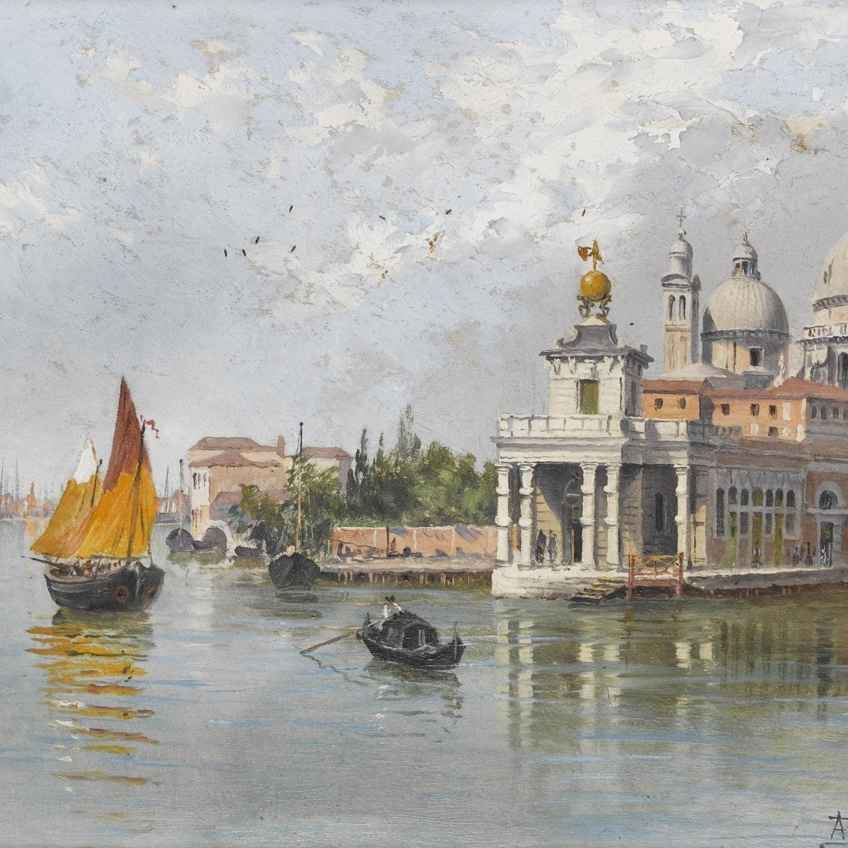 Landscap Oil Painting - Santa Maria della Salute, Venice - Oil Painting Haven