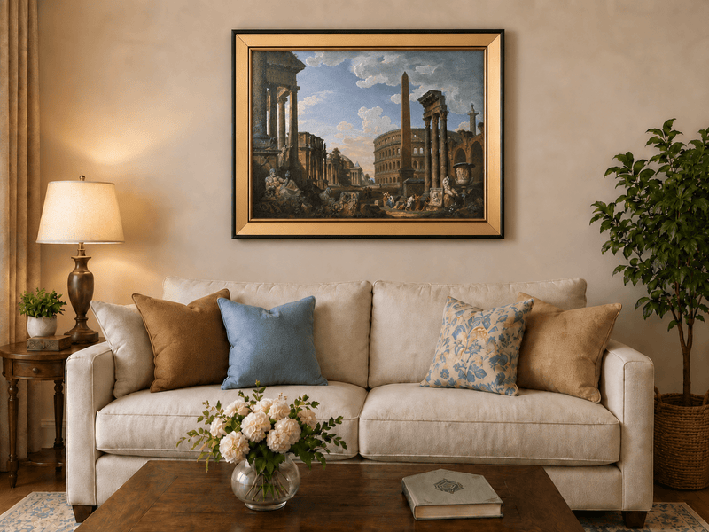Landscape Oil Painting - Ancient Rome Architectural View