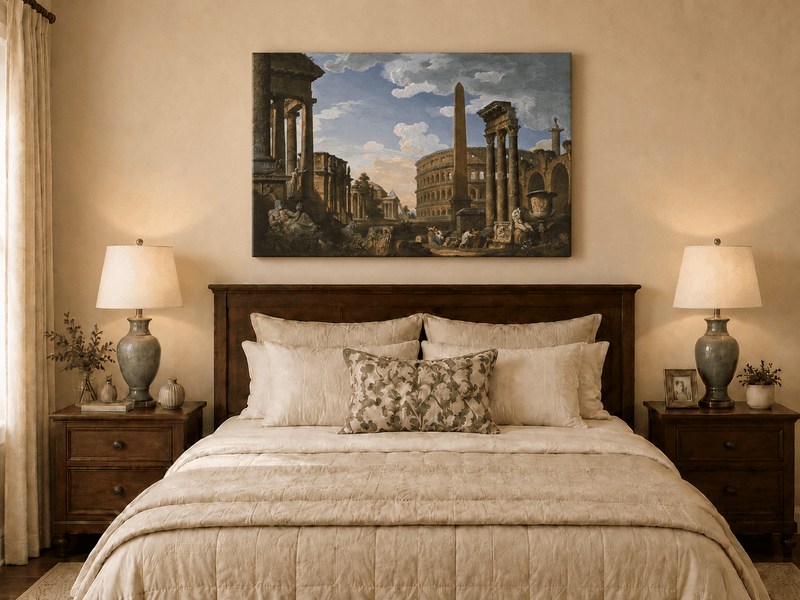 Landscape Oil Painting - Ancient Rome Architectural View
