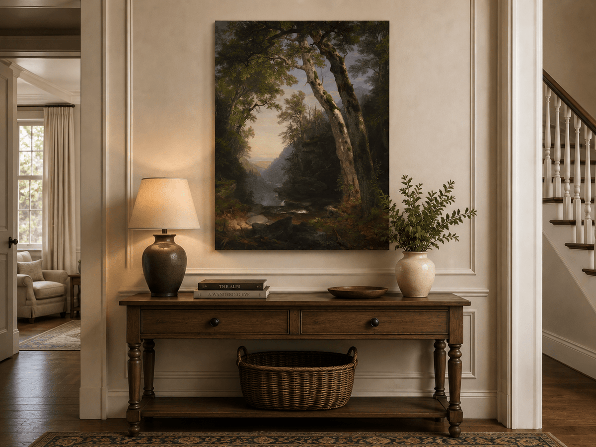 Landscape Oil Painting - Beech Trees in the Catskills