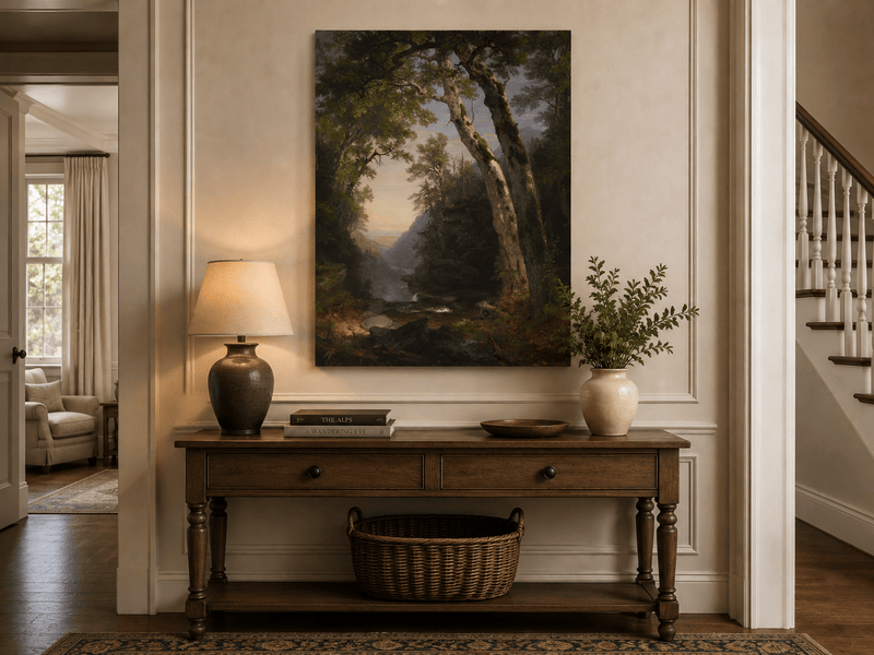 Landscape Oil Painting - Beech Trees in the Catskills